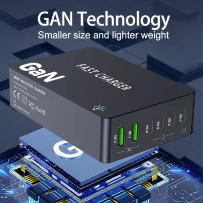 990W GaN USB C Charger 6-Ports Desktop Charger Type C PD 100W PPS Fast Charging Station for Laptop Tablet MacBook Samsung iPhone - Image 5