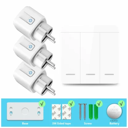 RF Wireless Smart Plug 110V 220V 16A High-power Socket and 86 Wireless Push Button Wall Switch with Battery for Home Appliance - Image 13