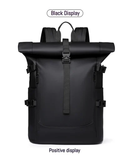 New Shoulder Bag Men's Senior Sense of Business Computer Outdoor Leisure Rolled Edge Travel Backpack Fashion Commuting - Image 20