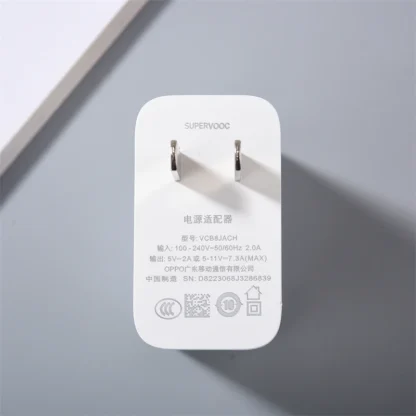 Original 80W SuperVooc Charger For OPPO RENO 12 10 8 6 5 Pro SE Find X2 X3 X5 USB Super Fast Charging Adapter 6.5A Type C Cable - Image 3