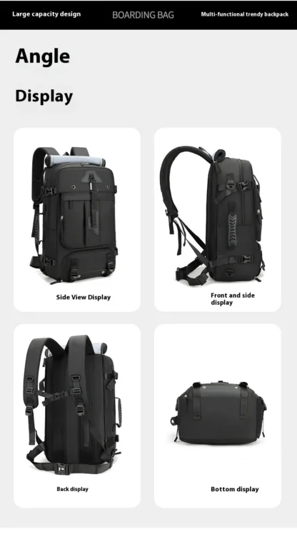 Large capacity men's backpack with high-end feel, travel backpack, sports outdoor luggage bag, mountain climbing bag, waterproof - Image 30