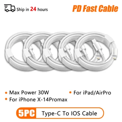 66W Type C PD 30W USB Cable For Apple iPhone 16 15 14 13 11 Pro Max 12 Mini 7 8 Plus XS R Fast Charging USB C Cable Charge Wire - Image 7