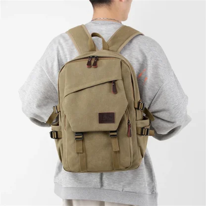 High Quality Canvas Men Backpack Large Capacity School Bags for Teenage Boys Anti-theft Travel Backpack Shoulder Bag - Image 21