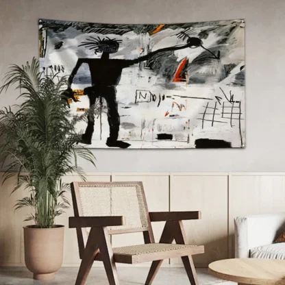 Art Graffiti J-Jean-M-Michel B-BasquiatS Flag Polyester Digital Printing Banner for Wall Art Out Door Decoration With Grommets - Image 15