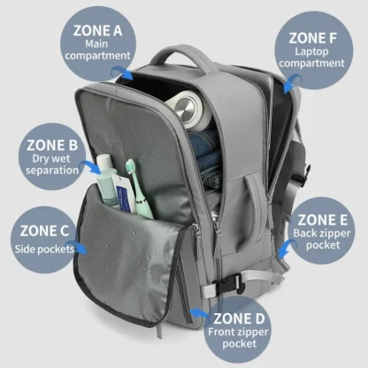 2024 New 3-in-1 Travel Backpack with Large Capacity 30L Multi functional Luggage Backpack for Short Distance Travel - Image 3