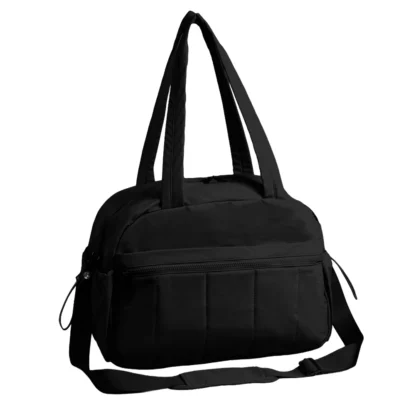 Quilted Puffer Travel Duffle Bag with Wet Pocket Carry on Bag Large Weekender Overnight Bag Gym Tote Bag Shoulder Bag for Women - Image 2