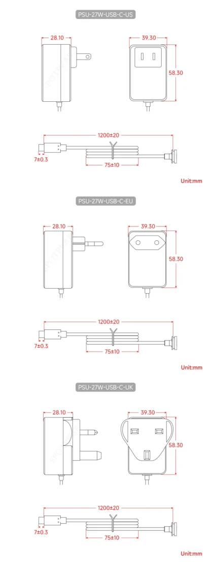 Raspberry Pi 5 27W 5.1V 5A USB Type-C Power Supply PD Power Supply EU US UK Plug Power Adapter - Image 22