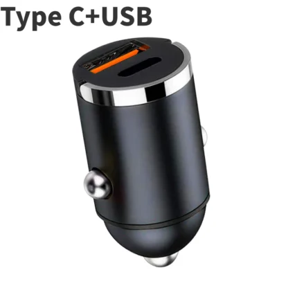 Dual USB Mini Pull Ring Car Charger 200W Fast Charging Phone convenient Charger Adapter for iPhone Huawei Xiaomi Samsung QC 3.0 - Image 8