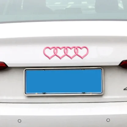 Car Love Heart Logo Sticker Rear Trunk Tail Label Badge Emblem Decal For Audi Q7 A7 A6 S3 S4 A5 A4 B5 B6 B7 B8 C6 C7 A3 Q3 Q5 TT - Image 19