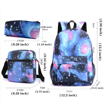 Ronaldo CR7 Backpack Boys Mens Rucksack Shoulder Bag for School 3 Pieces Pencil Bag for Fans Gift - Image 9