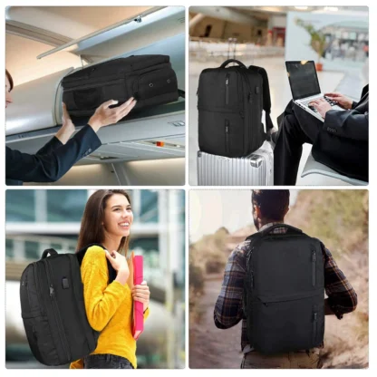 Cross border backpack, men's high-end computer bag, large capacity commuting multifunctional travel new business backpack - Image 14