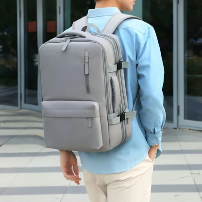 Expandable Backpack Men's Large-Capacity School Bag Business Trip Portable Luggage Bag Backpack College Student Laptop Bag - Image 3