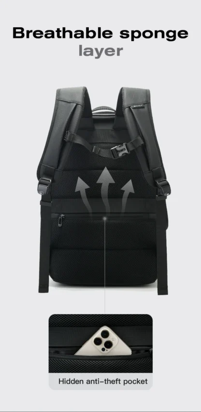 BANGE Smart Waterproof Travel Backpack Business Flight Approved Carry on Backpack Large Capacity 16 inch Laptop Backpack for Men - Image 17