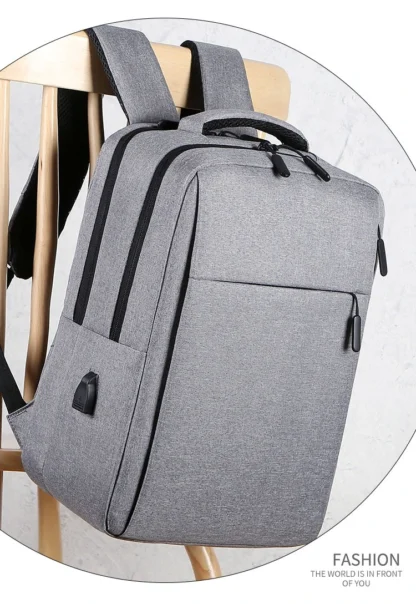 Rilibegan Laptop Men Backpack External USB Charging Travel Men Backpack Nylon School Bag Double Layer Quality Business Backpack - Image 24
