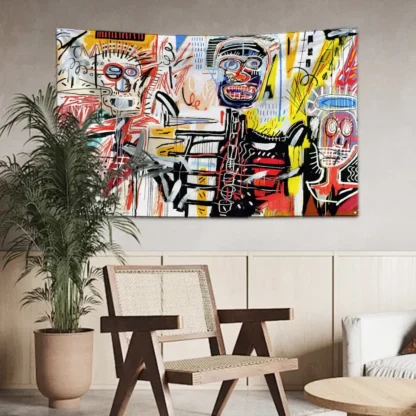 Art Graffiti J-Jean-M-Michel B-BasquiatS Flag Polyester Digital Printing Banner for Wall Art Out Door Decoration With Grommets - Image 13