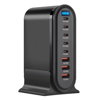 600W Fast Desktop Charger 8 Port GaN USB Type C Fast Charger For iPhone 14 Samsung Huawei Xiaomi iPad MacBook Laptops PD Charger - Image 13
