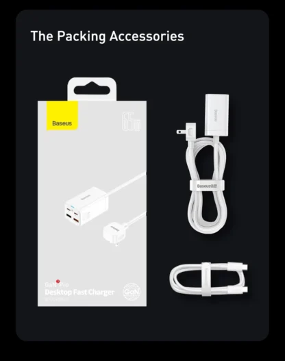 Baseus 65W/100W GaN Charger Desktop Laptop Fast Charger 4 in 1 Adapter For iPhone 15 14 13 Pro Max Phone Charger Xiaomi Samsung - Image 36