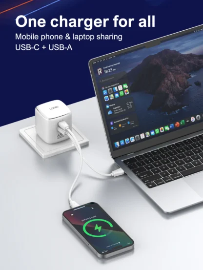 LDNIO 65W USB C Charger GaN Charger Multi-port Type C Travel Adapter For MacBook iPad iPhone 15 14 Pro Max Xiaomi Galaxy S23 - Image 3