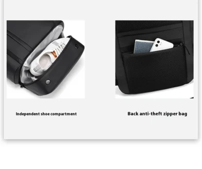 New large capacity backpack for sports travel, dry and wet separation, lightweight multi pocket backpack for business trips, com - Image 26