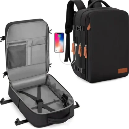 Travel Backpack 40x20x30 Cabin Plane Waterproof Expandable Weekender Laptop With USB Port Ryanair Carry-On Women Men Backpack - Image 8