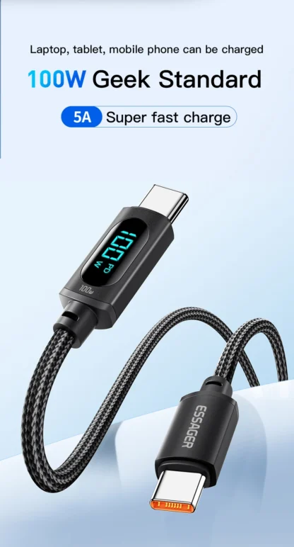 Essager 100W GaN USB Type C Caricabatterie PD QC Quick Charge 4.0 3.0 Type C Ricarica Rapida Per iPhone 16 15 14 Xiaomi Macbook - Image 40