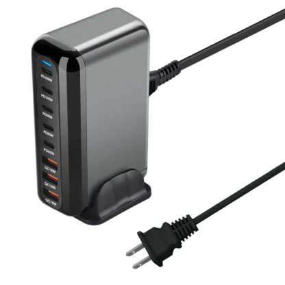 GaN Charger Multi USB Ports Desktop Charging Station Quick Charge For iPhone Huawei Xiaomi Samsung MacBook Type C PD Charger - Image 9