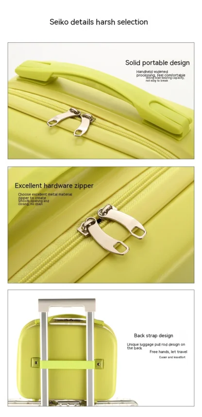 14 Inch Travel Portable Solid Color Lightweight Small Hard Makeup Box New Style Student Lightweight Boarding Luggage - Image 18
