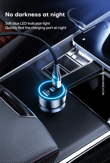 138W Car Charger USB Type C Dual Port USB Phone Fast Charger PD Fast Charging for IPhone 14 Samsung Xiaomi  IPad Laptops Tablets - Image 14