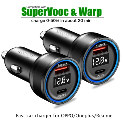 For Oneplus car charger 80W,SuperVooc car charger for OPPO,for realme car adapter superdart,for oneplus 12 10T auto charger warp - Image 13