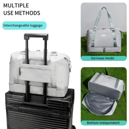 Simplified Foldable Travel Bag Large Capacity Premium Luggage Bag Handheld Short Distance Registration Travel Fitness Storage Ba - Image 11