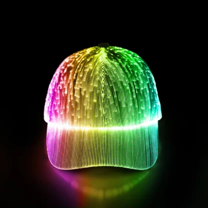 Fashion LED Light Fiber Optic Glowing Baseball Cap Bar Dance Glowing Hip Hop Couples Outdoor Wear Performance Props - Image 23