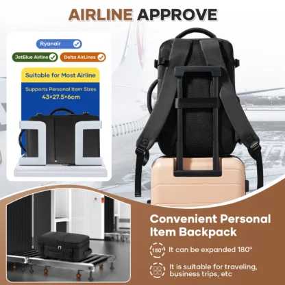 Large Capacity Travel Backpack Men Women's Bag, Laptop College Backpack Journey Carry on Backpack Hand Travel Bag Essentials - Image 4