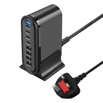 320W GaN Charger Multiple Ports Desktop Charging Station PD3.0 QC USB Type C Fast Charge For iPhone 14/Samsung s24/iPad/Xiaomi - Image 8
