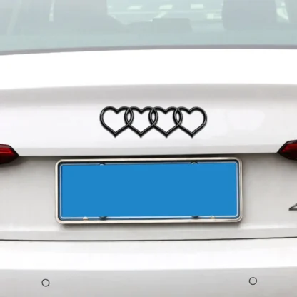 Car Love Heart Logo Sticker Rear Trunk Tail Label Badge Emblem Decal For Audi Q7 A7 A6 S3 S4 A5 A4 B5 B6 B7 B8 C6 C7 A3 Q3 Q5 TT - Image 22