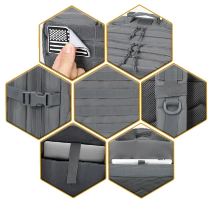 45L Tactical Backpack Molle for survival Assault Pack CCW 3 Day survival Bag Hiking Treeking Rucksack heavy duty backpack - Image 6
