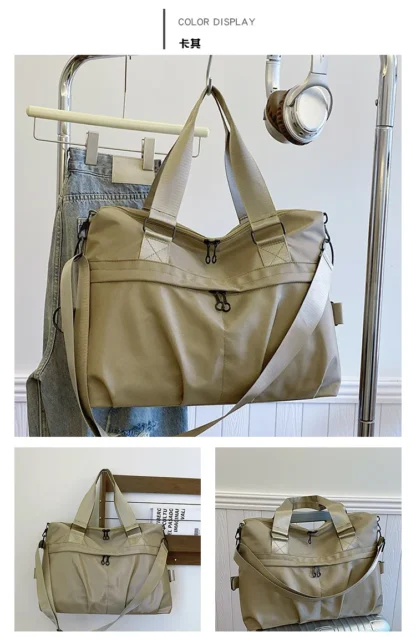 Large Capacity Oxford 2024 High Quality Travel Handbag Zipper Solid Trendy Casual Crossbody Bag Soft Versatile Popular Handbag - Image 22