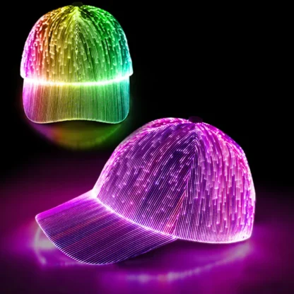 Fashion LED Light Fiber Optic Glowing Baseball Cap Bar Dance Glowing Hip Hop Couples Outdoor Wear Performance Props - Image 13