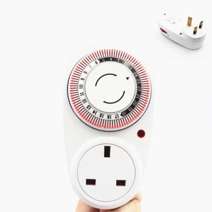 Temporizado 24 Hours Plug-in Timer mechanical  timer ISR EU UK US FR BR Power Plug - Image 10