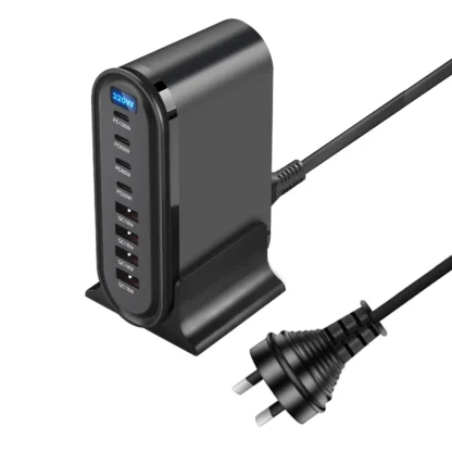 320W GaN Charger Multiple Ports Desktop Charging Station PD3.0 QC USB Type C Fast Charge For iPhone 14/Samsung s24/iPad/Xiaomi - Image 7