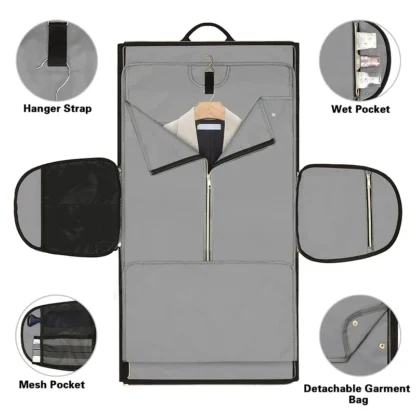 Convertible Travel Suit Bag Multifunctional Convertible Clothing Duffel Handbag Wear-Resistant Folding Backpack Hiking Rucksack - Image 6