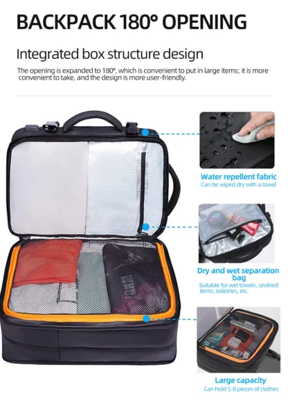 Heroic Knight Travel Backpack Men Business Backpack School Expandable USB Bag Large Capacity 15.6 Laptop Waterproof Backpack Bag - Image 24