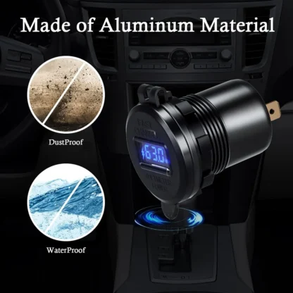 90W Quick Charge Car Charger PD Port Fast Charging Switch ON/OFF Phone Charger LED Display Power Adapter 12V 24V for Car Boat RV - Image 3