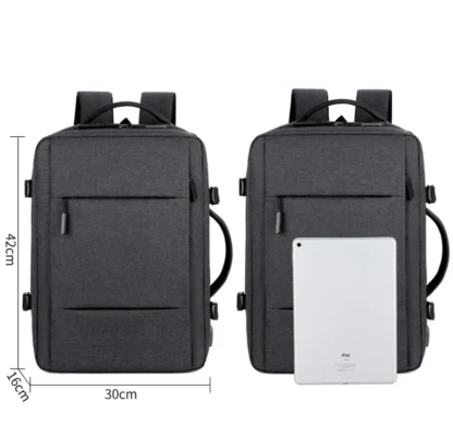 Men Large Capacity Backpack USB Charging Male Laptop Bagpack Waterproof Business Travel Back Pack Luggage Bag Mochila - Image 12