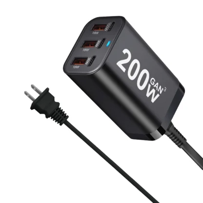 200W 6-Port USB C Fast Charging Fast GaN Charger Power Adapter For iPhone 14/13/12 Series Samsung Galaxy S23/S22/S21 - Image 5