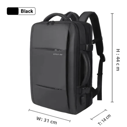 HK Business Backpack for Men Waterproof Anti-Theft 15.6” Laptop Backpack Casual Large Capacity Expandable Travel Bag Short Trip - Image 9
