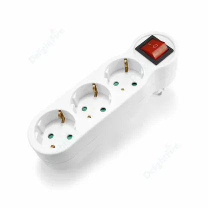 Euro EU Extend Socket With ON/OFF Switch 4.8mm 2 Pin European Standard Grounding Schuko Socket Power Extension Plug Converter - Image 6