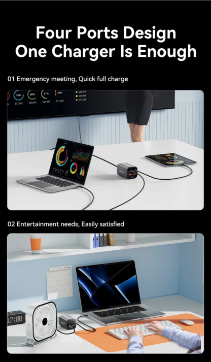 Essager 67W GaN USB C Charger Quick Charge 4.0 QC 3.0 PD USB-C Type C  Desktop Fast Charger For MacBook Samsung iPhone 15 Laptop - Image 19