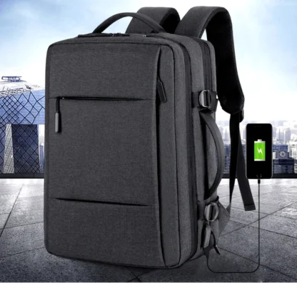 Classic Travel Backpack Men Business Backpack School Expandable USB Bag Large Capacity Laptop Waterproof Fashion Backpack - Image 9
