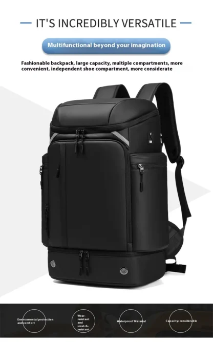 New large capacity backpack for sports travel, dry and wet separation, lightweight multi pocket backpack for business trips, com - Image 14