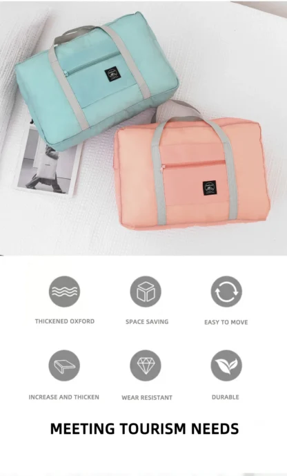 Luggage bag, travel tote bag, travel storage bag, large capacity shoulder bag, women's waterproof bag - Image 14